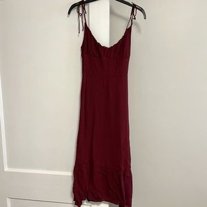 Reformation Embry Dress in Plum- Size 4